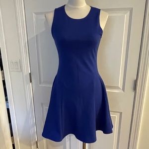 Eighty Sixty Cobalt blue knit fit and flare Mini dress 6 S